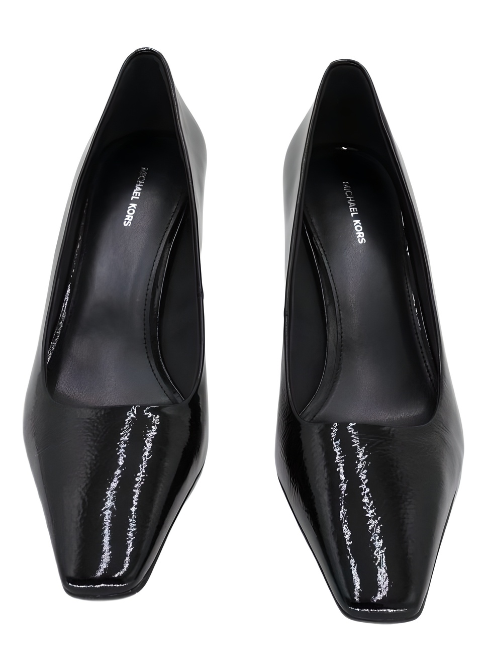 Michael Kors Darrah Pointed Toe Crinkled Patent Leather Pump Black Size 10M - Picture 5 of 6
